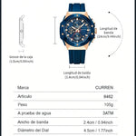 Reloj Curren 8462 Original Pulso Silicon